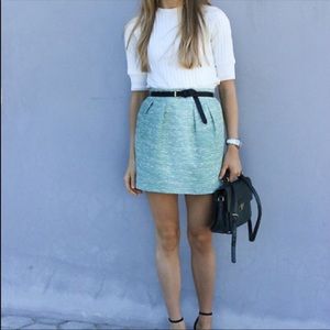 🌴3/$20 Zara Woman Tweed Teal Mini Skirt
